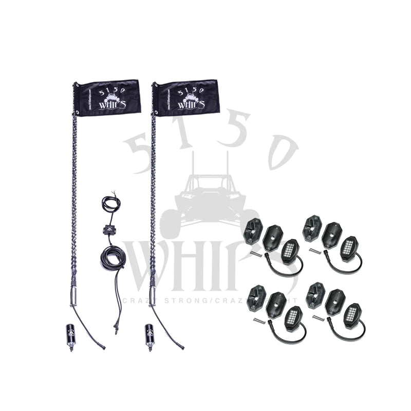 187 WHIPS AND ROCK LIGHT COMBO KIT