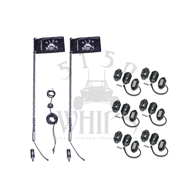 187 WHIPS AND ROCK LIGHT COMBO KIT