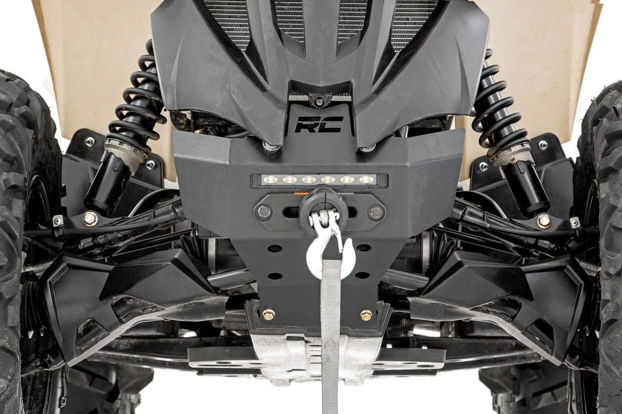 Winch Bumper Black Series LED 6 Inch Light Slime Line 13-21 Can-Am Renegade Rough Country