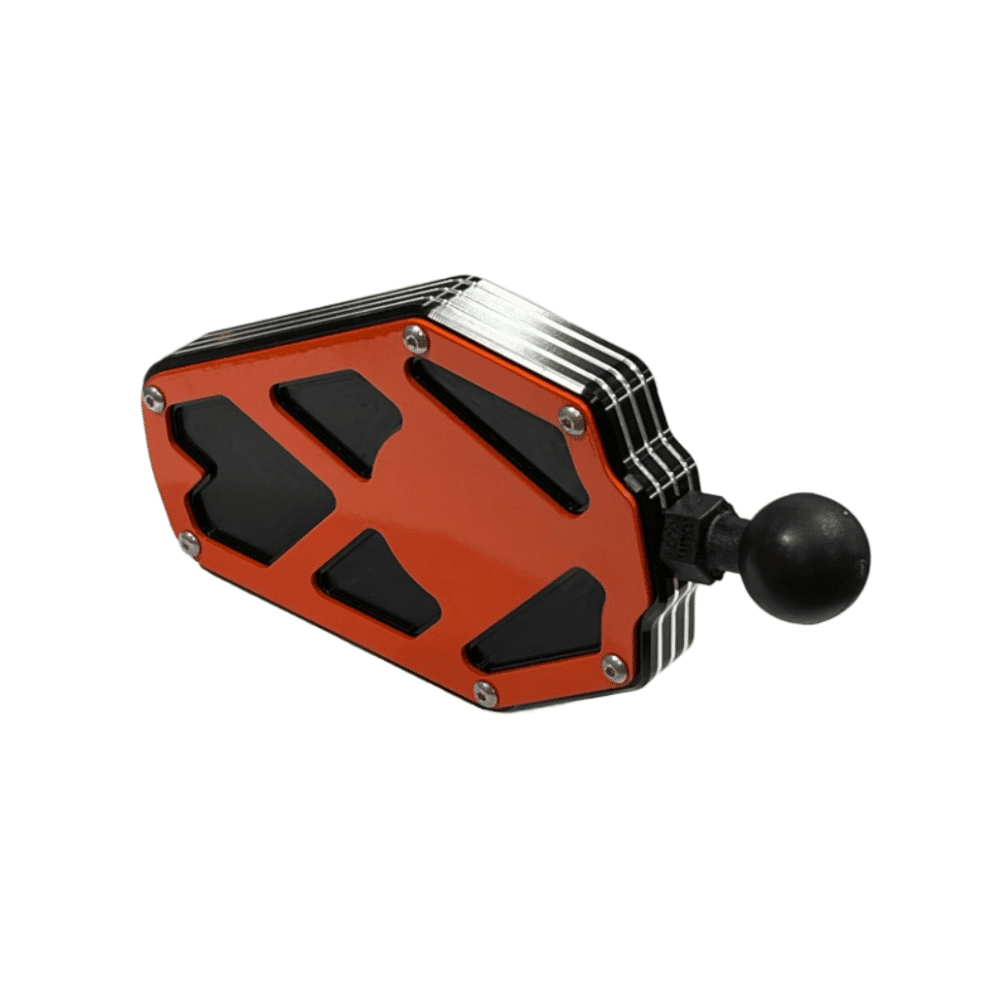 BILLET ALUMINUM SIDE MIRROR AJK Offroad 2.00" ORANGE