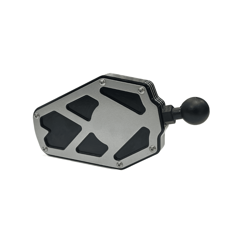 BILLET ALUMINUM SIDE MIRROR AJK Offroad 1.75" SILVER