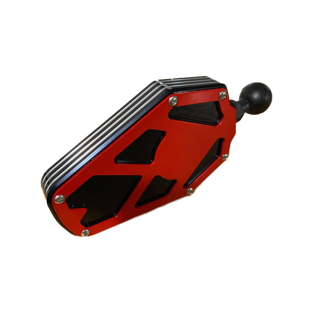 BILLET ALUMINUM SIDE MIRROR AJK Offroad 1.875" RED
