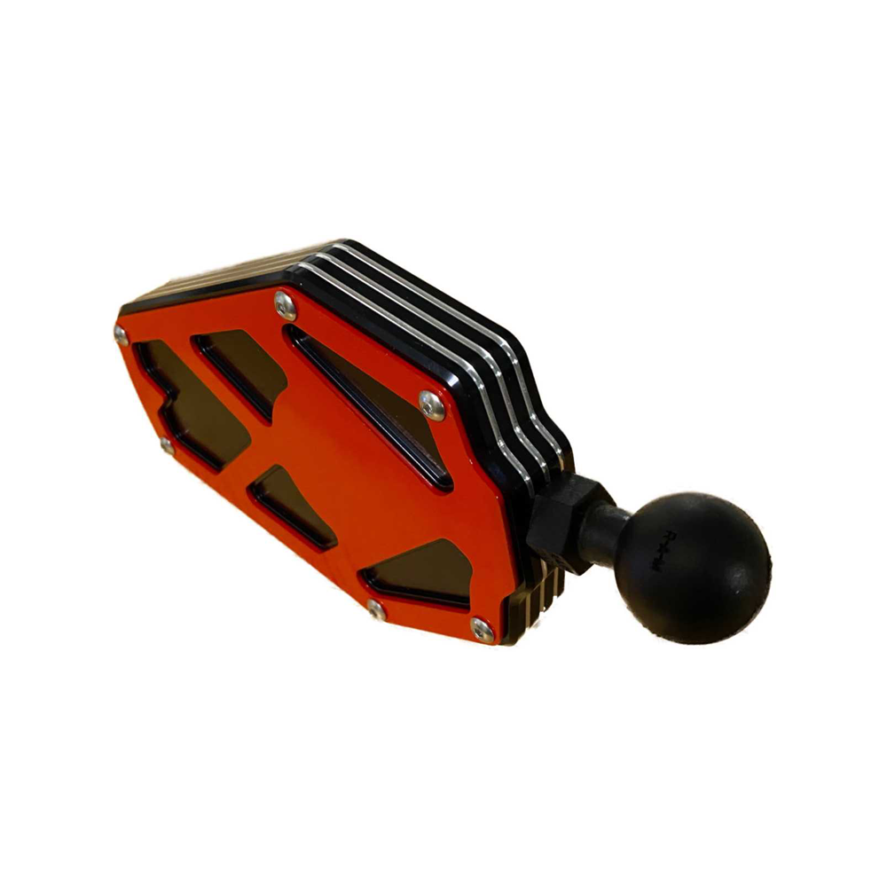 BILLET ALUMINUM SIDE MIRROR AJK Offroad 2.00" RED