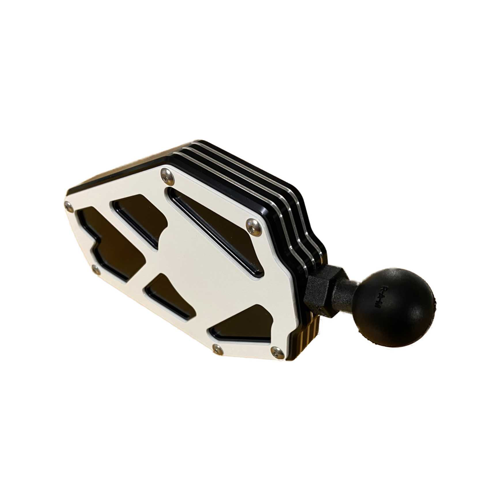 BILLET ALUMINUM SIDE MIRROR AJK Offroad 2.00" WHITE