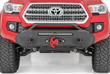 Front Bumper Hybrid 12000-Lb Pro Series Winch Synthetic Rope 16-22 Toyota Tacoma Rough Country