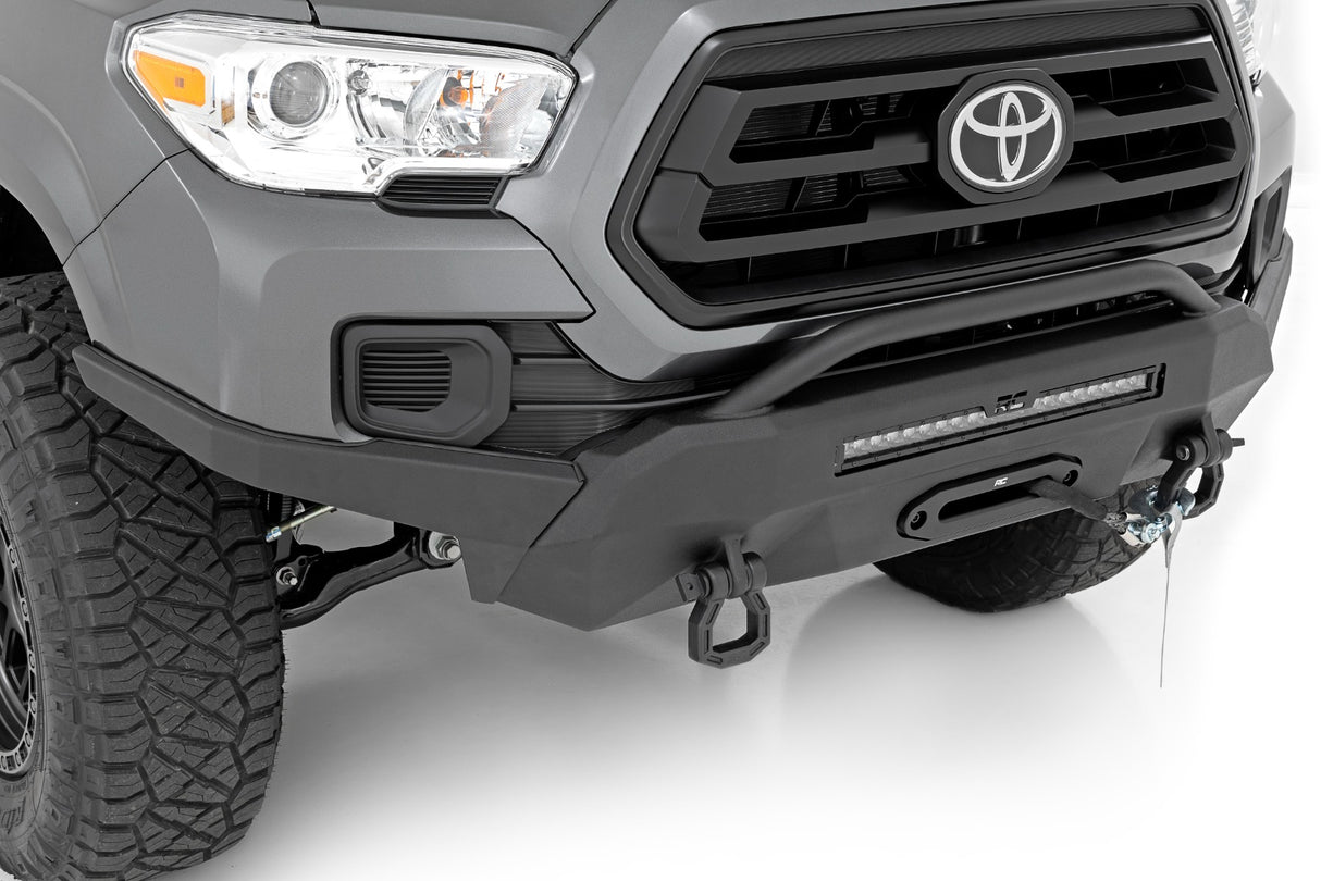 Front Bumper High Clearance 9500 Lb Pro Series Winch Synthetic Rope 16-22 Toyota Tacoma Rough Country