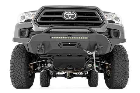 Front Bumper High Clearance Hybrid Winch Mount Only with 20 Inch LED Light Bar 16-22 Toyota Tacoma Rough Country