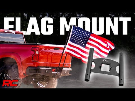 Dual Flag Pole Holder Mount for 2 Inch Hitch Rough Country