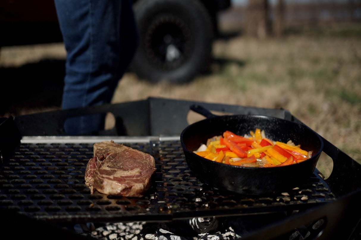 Overland Collapsible Fire Pit Stainless Steel Grill Grate Rough Country