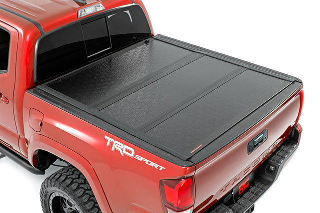 Tacoma Low Profile Hard Tri-Fold Tonneau Cover 16-20 Tacoma 5 Foot Bed Rough Country