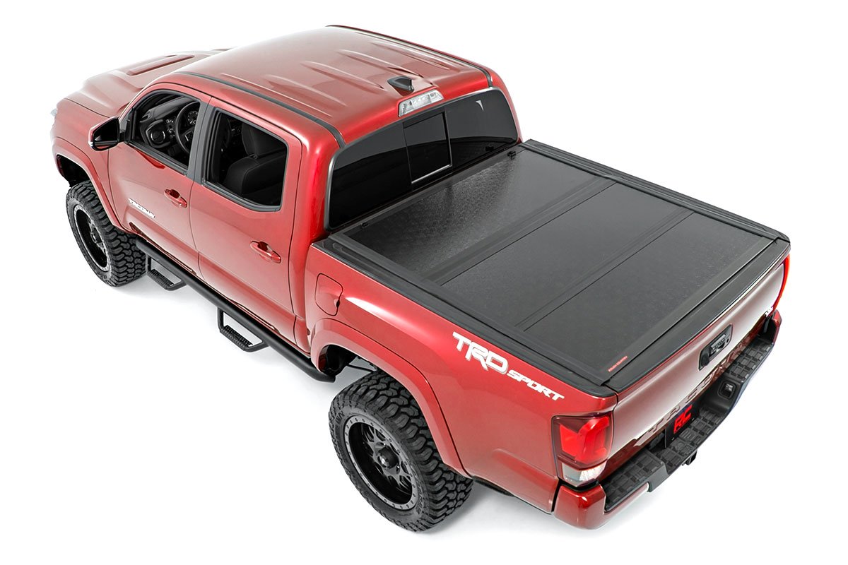 Tacoma Low Profile Hard Tri-Fold Tonneau Cover 16-20 Tacoma 6 Foot Bed Rough Country