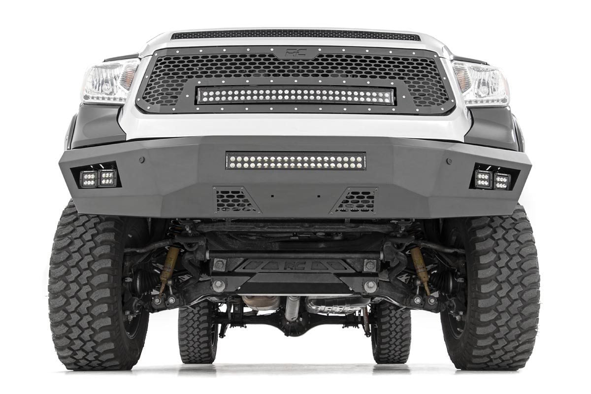 Toyota Mesh Grille w/30 Inch Dual Row Black Series LED w/Cool White DRL 14-17 Tundra Rough Country