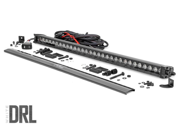 30 Inch CREE LED Light Bar Single Row Black Series w/Cool White DRL Rough Country