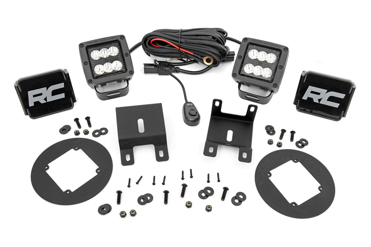 Subaru Led Fog Light Kit Black Series Spot Beam For 15-19 Outback Rough Country