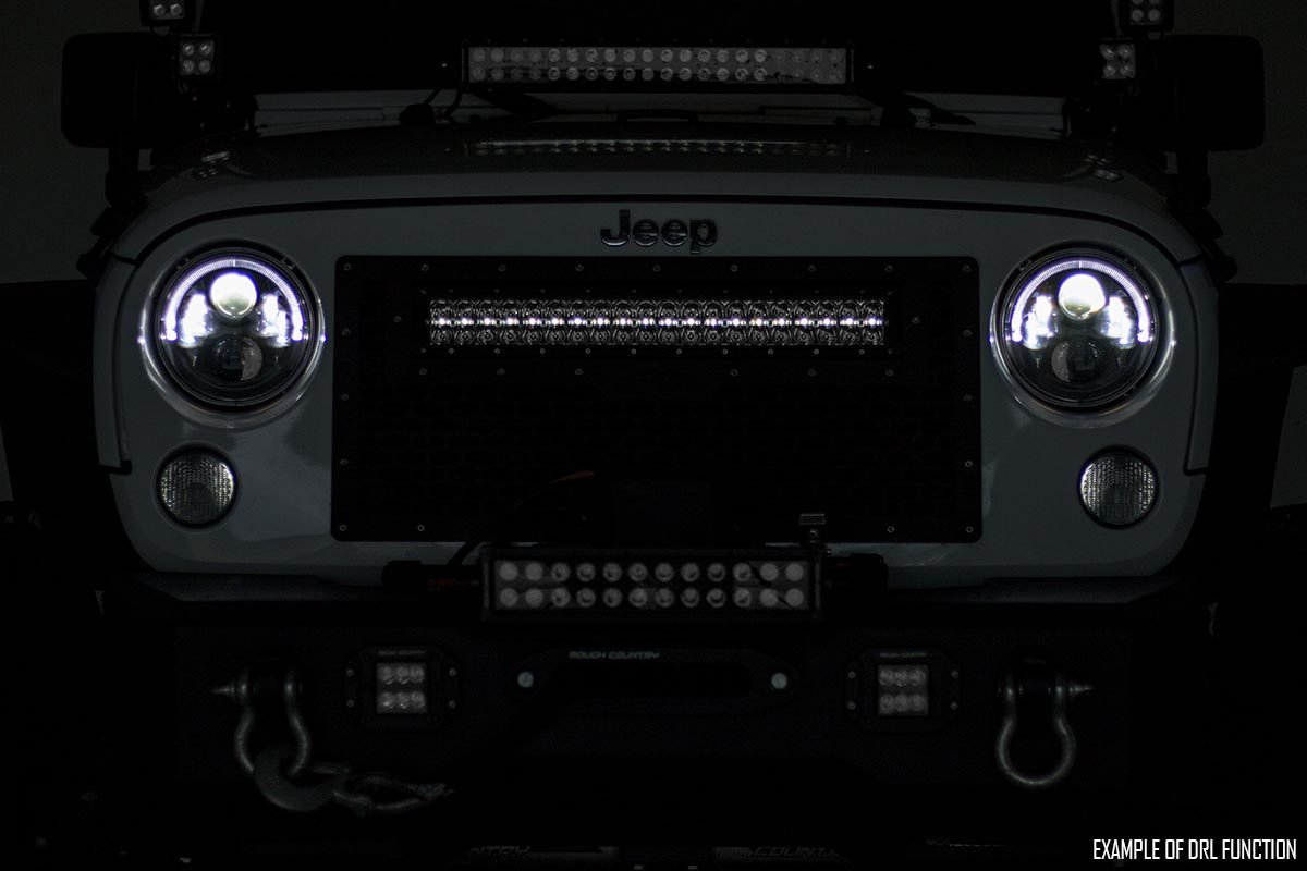 12 Inch CREE LED Light Bar Dual Row Black Series w/Cool White DRL Rough Country