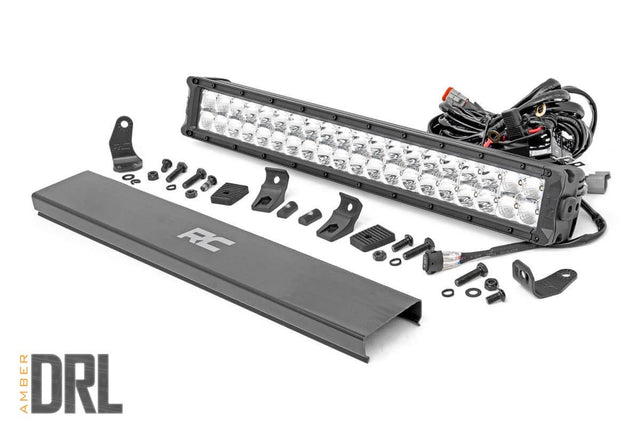 20-inch Cree LED Light Bar Dual Row Chrome Series w/ Amber DRL Rough Country