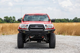 LED Light Kit Ditch Mount Black Series Round 3.5 Inch Amber DRL Toyota Tacoma (05-15) Rough Country