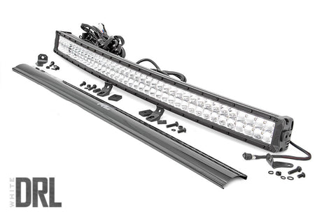 40-inch Curved Cree LED Light Bar - Dual Row Chrome Series w/ Cool White DRL Rough Country