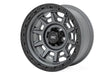 Rough Country 85 Series Wheel Simulated Beadlock Gunmetal Gray/Black 17x9 5x4.5 -12mm Rough Country