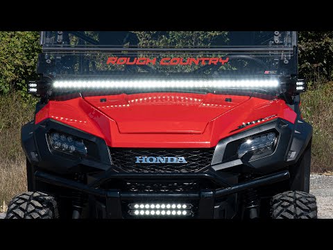 Honda 50-Inch Single-Row Lower Windshield LED Kit Black Series w/ DRL 16-20 Pioneer Rough Country