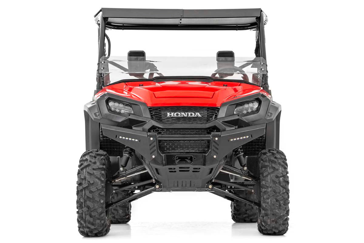 Honda Front Bumper Panels w/ 6.0 Inch LED Light Bars 16-20 Pioneer 1000 w/o Factory Stinger Rough Country