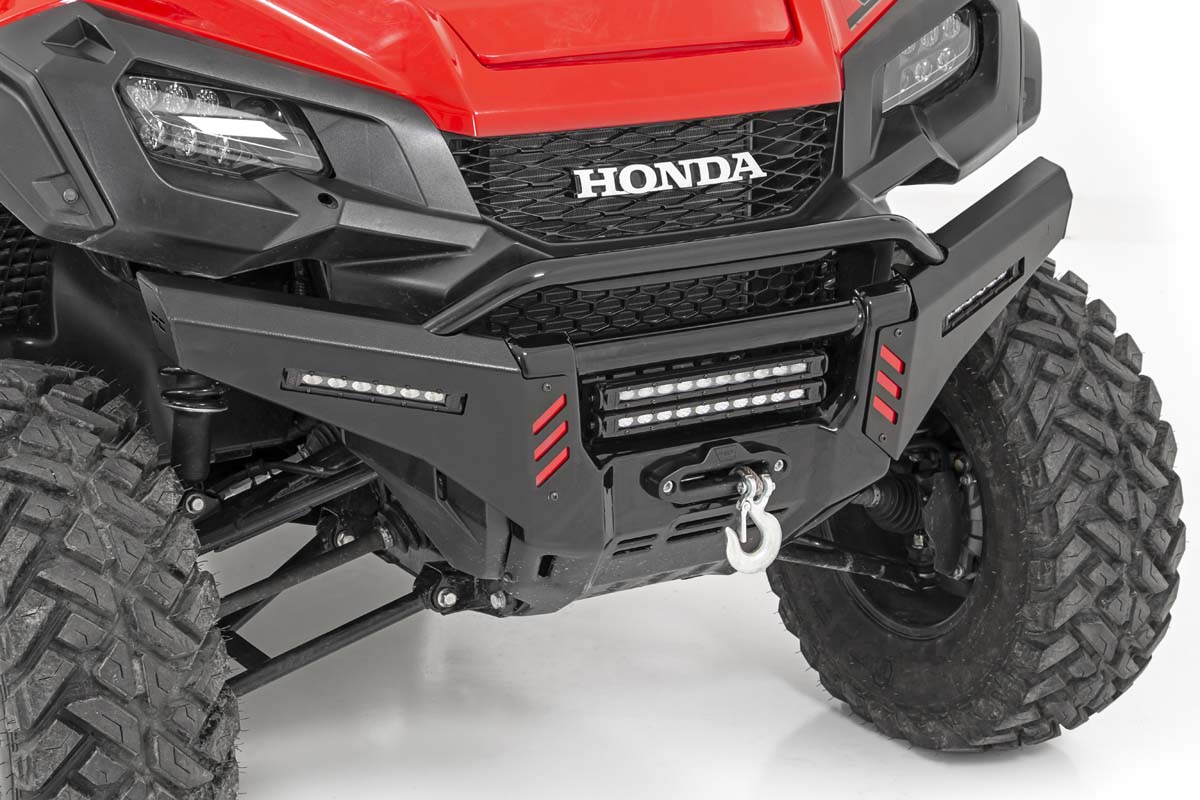 Honda Front Bumper Panels w/ 6.0 Inch LED Light Bars 16-20 Pioneer 1000 w/ Factory Stinger Rough Country