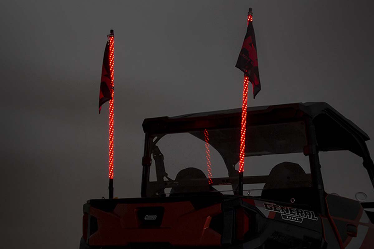 Multi-Function UTV LED Whip Lights w/ Remote Control Rough Country