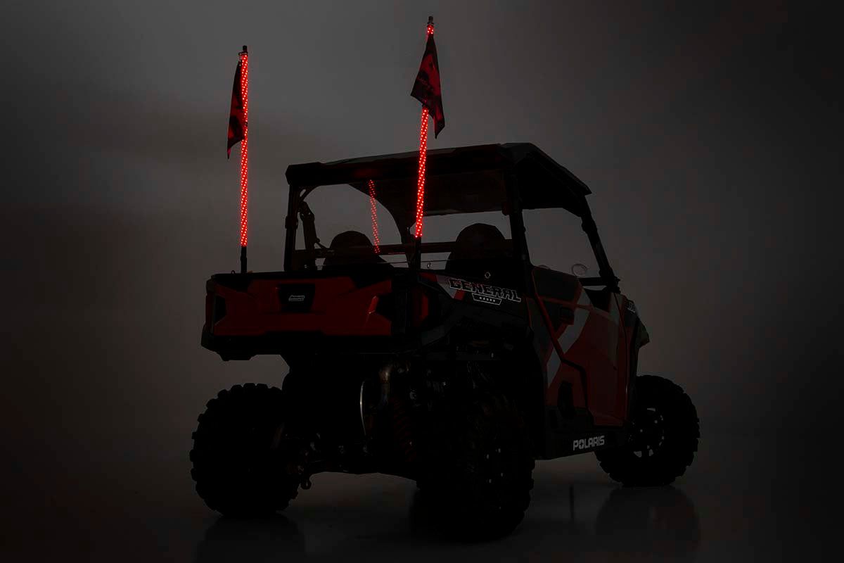 Multi-Function UTV LED Whip Lights w/ Remote Control Rough Country