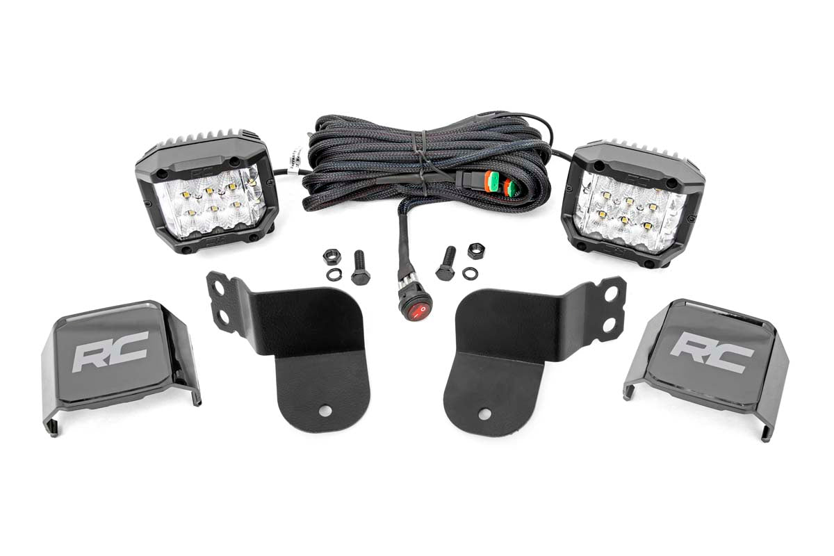 Polaris Dual LED Cube Kit Black Series w/3 Inch OsRAM Wide Angle LED 16-20 General Rough Country