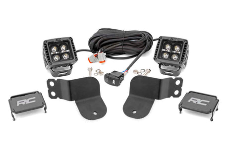 Polaris Dual LED Cube Kit Black Series w/White DRL 16-20 General Rough Country