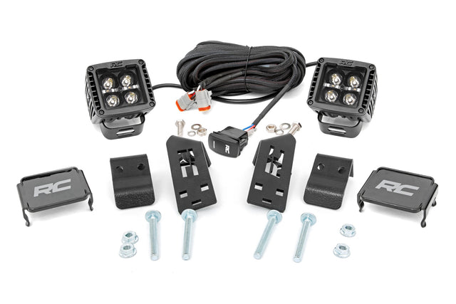 Polaris Dual LED Cube Kit w/ Black Series White DRL 20-21 Polaris RZR PRO XP Rough Country