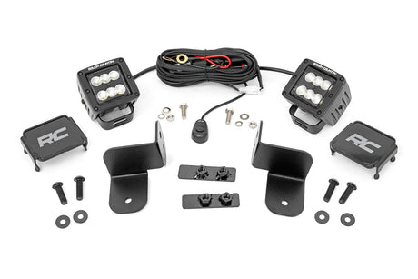 Polaris Rear Facing 2-Inch Flood Black Series LED Kit 19-21 Polaris Ranger Rough Country