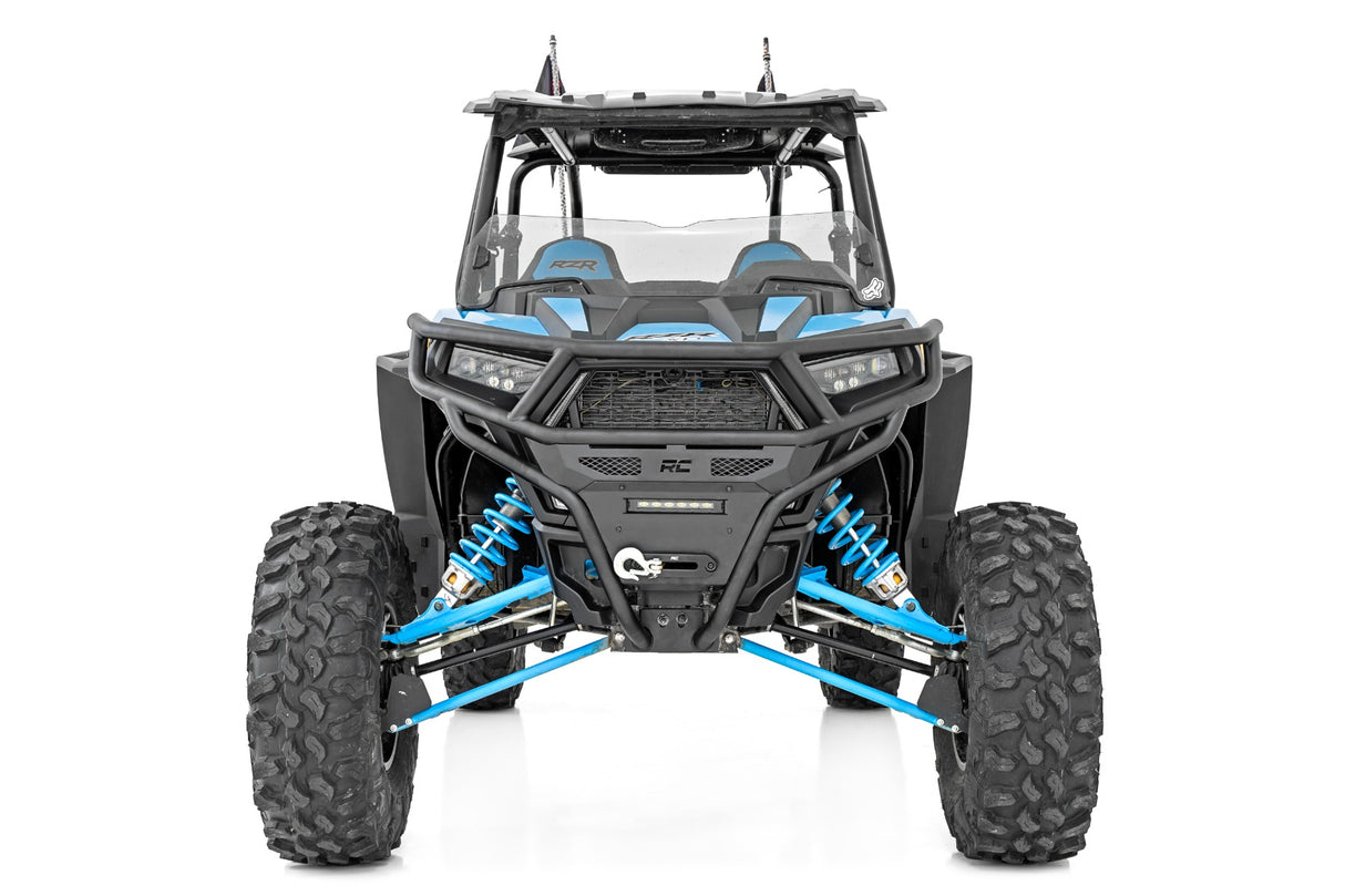 Tubular Bumper Front Black Series LED 6 Light Slim Line Polaris RZR XP1000 Rough Country