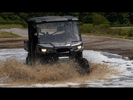 Can-Am Defender 12 Inch Recessed Bumper LED Kit Black Series w/White DRL 16-20 Defender Rough Country