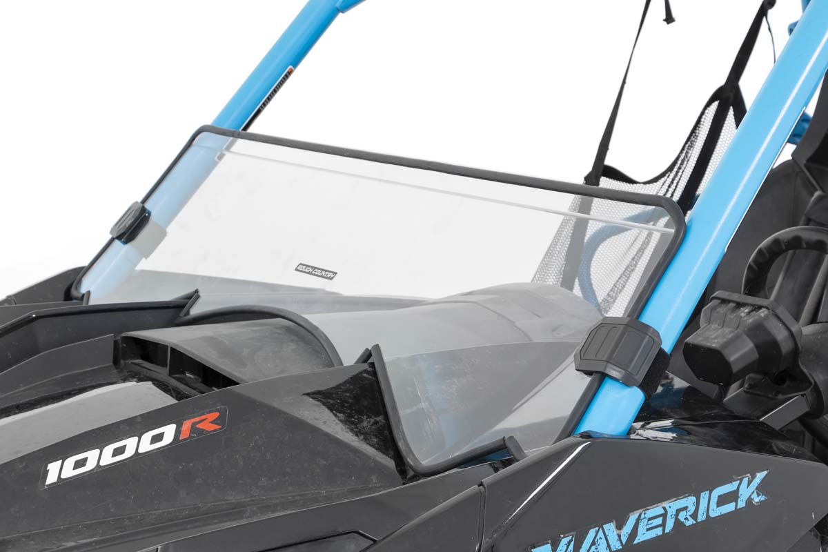 Half Windshield Scratch Resistant 14-18 Can-Am Maverick Max/15-17 Maverick Turbo Rough Country