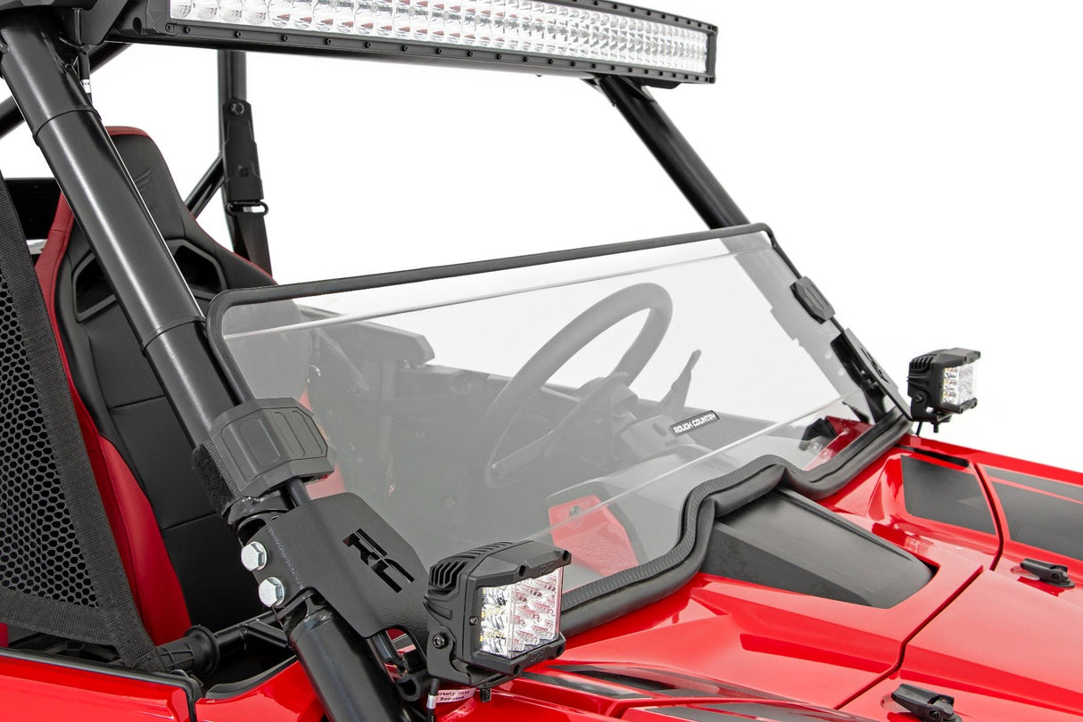 Honda Scratch Resistant Half Windshield (2019-2020 Honda Talon) Rough Country