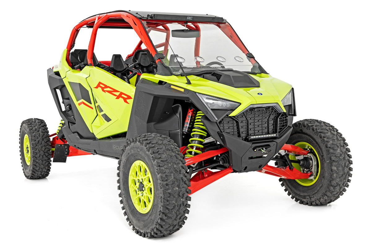 Vented Full Windshield Scratch Resistant Bolt On Roof Polaris RZR Pro R (2022) Rough Country