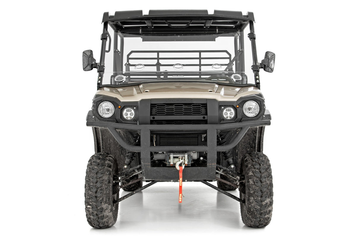 Vented Full Windshield Scratch Resistant 15-22 Kawasaki Mule Pro-FX Rough Country