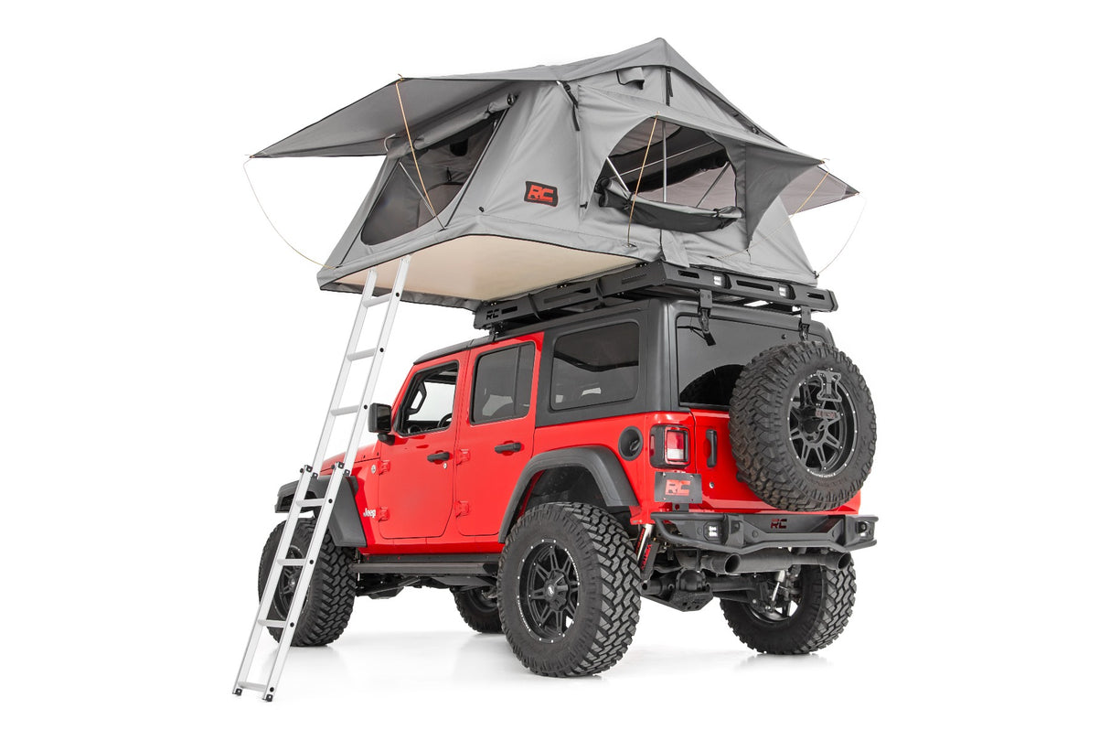 Roof Top Tent Rack Mount 12 Volt Accessory w/Ladder Extension and LED Light Kit Rough Country