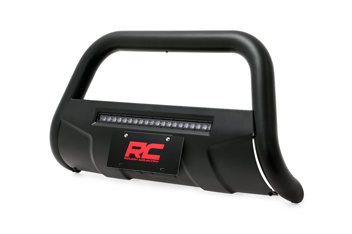 Toyota 05-15 Tacoma Bull Bar w/LED Light Bar Black Rough Country