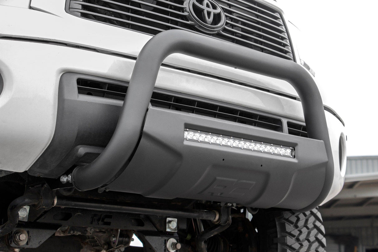 Toyota 07-20 Tundra Bull Bar w/LED Light Bar Black Rough Country