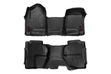 Heavy Duty Floor Mats Front/Rear W/Center 14-19 Silverado/Sierra 1500/2500 HD/3500 HD Double Cab Rough Country