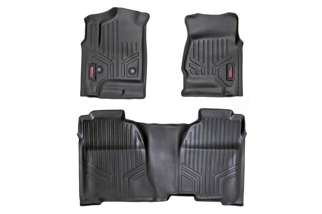 Heavy Duty Floor Mats Front/Rear-14-19 Silverado/Sierra 1500/2500 HD/3500 HD Crew Cab Rough Country