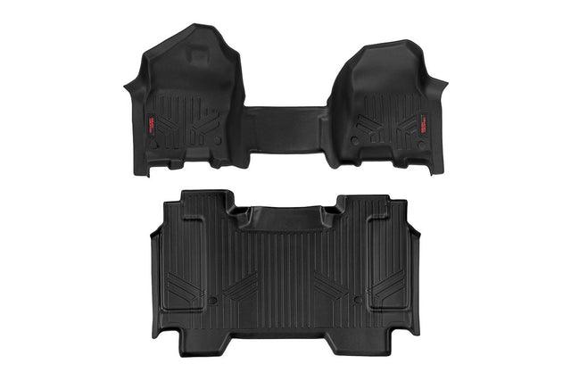 Heavy Duty Floor Mats Front/Rear-19-20 RAM 1500 Crew Cab Half Console Rough Country