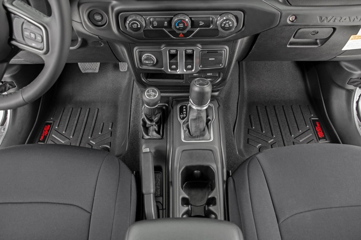 Heavy Duty Floor Mats Front & Rear w/Under Seat Lockable Storage 20-22 Gladiator JT Rough Country