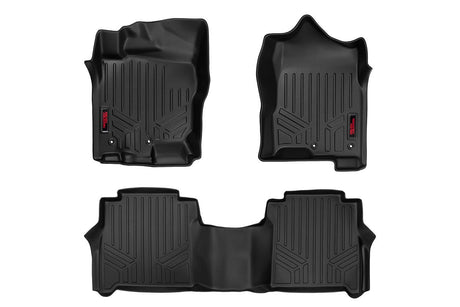 Heavy Duty Floor Mats Front/Rear-08-20 Nissan Frontier Crew Cab Rough Country