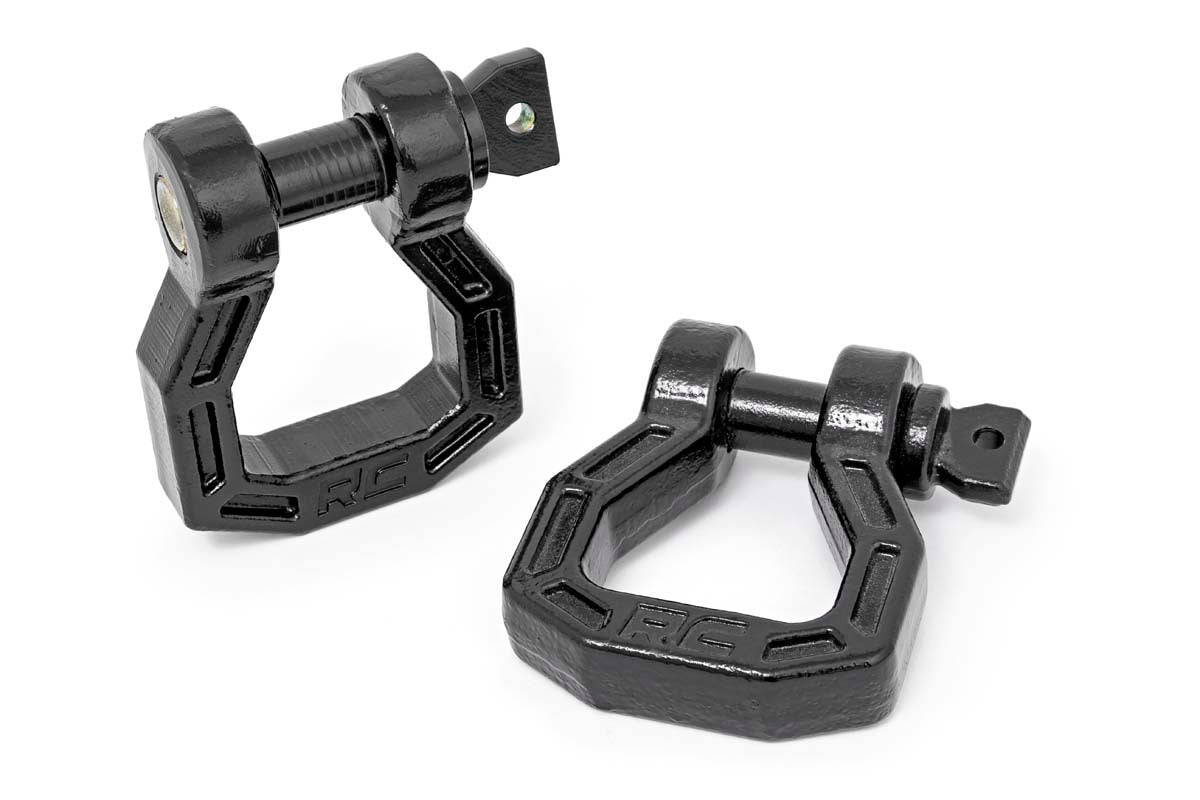 Forged D-Ring Set Black Pair Rough Country