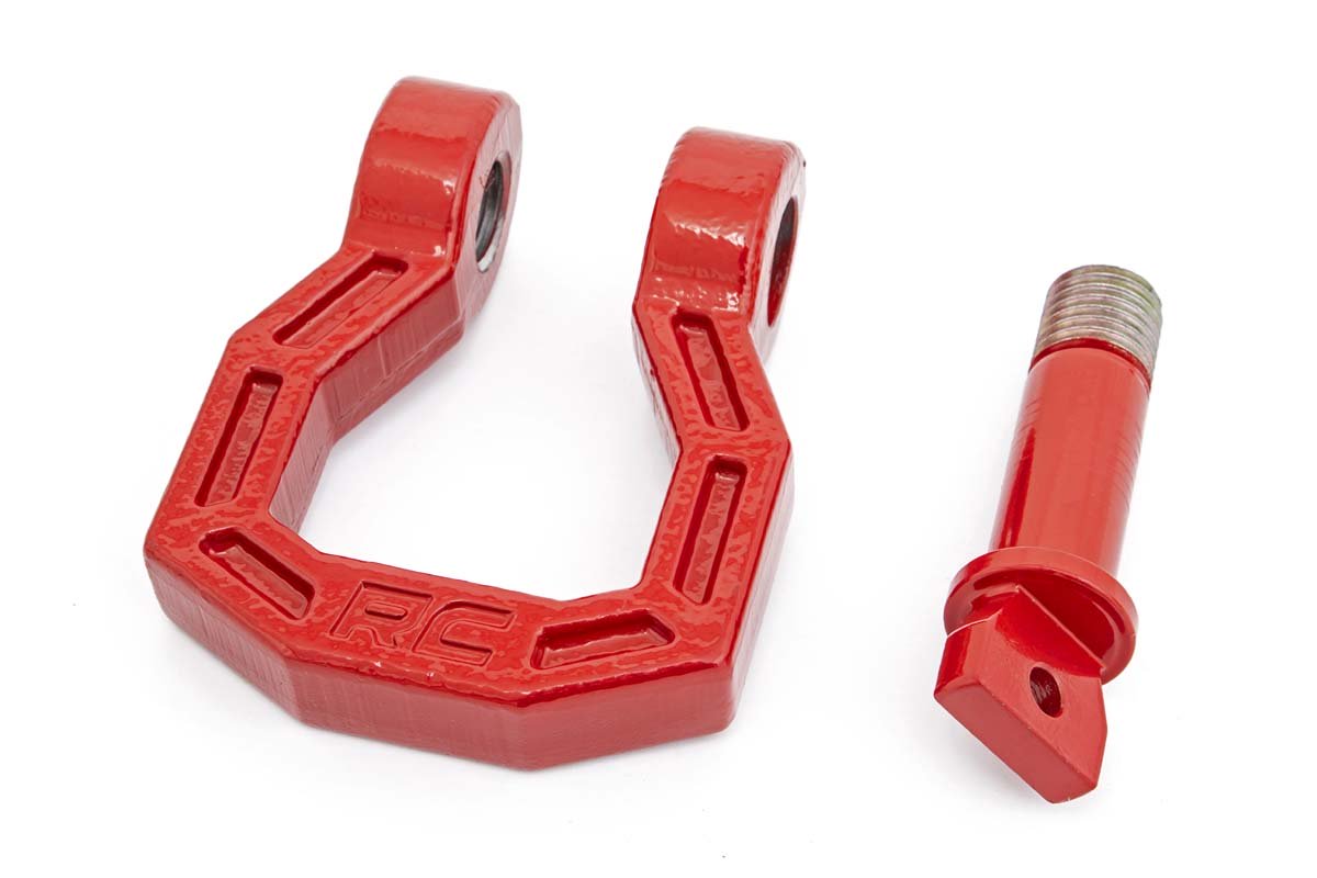 Forged D-Ring Set Red Pair Rough Country