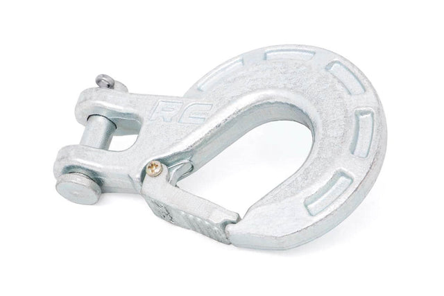 Forged Clevis Hook Silver Fits 5/16 - 3/4 Inch D-Rings Fits 1 Inch Winch Ropes Rough Country