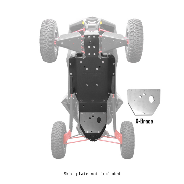 Polaris RZR RS1 X-Brace for UHMW Skid Plate - Factory UTV